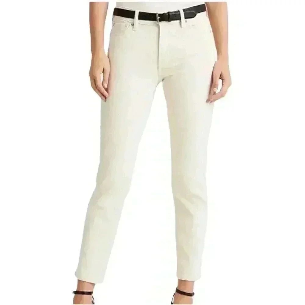 Lauren Ralph Lauren Women's Beige Cotton/Viscose/Poly/Spandex Classic Straight C